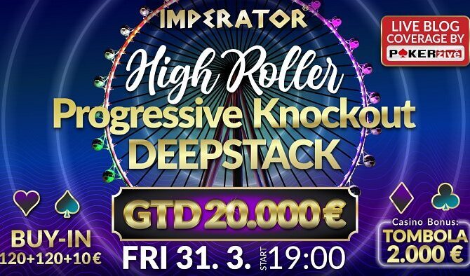 Soutěž: Hrajte páteční High Roller €20K GTD v Imperatoru zcela zdarma!