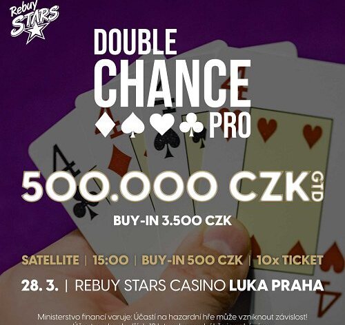 RS Luka: Úterní NLH Double Chance PRO na Lukách o garantovaných 500.000 Kč