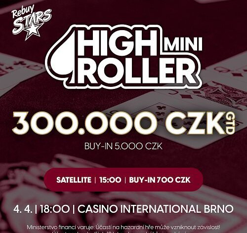 RS Brno: Mini High Roller o 300.000 Kč v Casino International už v úterý večer!