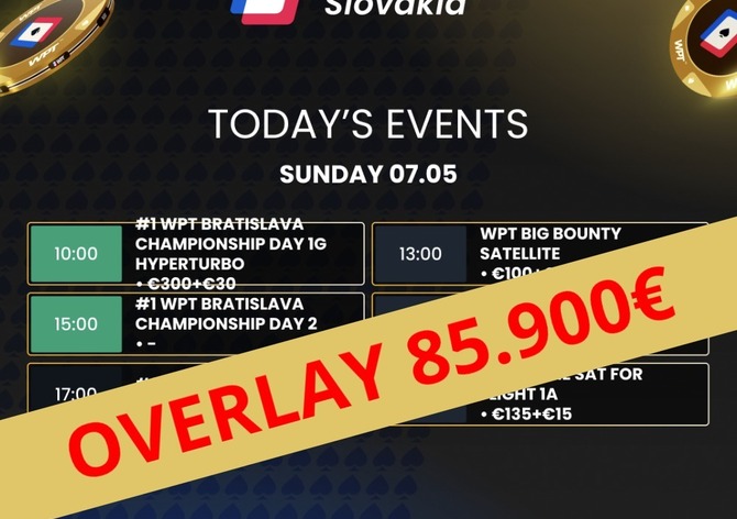 WPT Bratislava Championship: Overlay přes €85.000!