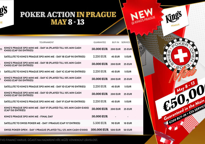 Dnes v pražském Hiltonu startuje vícedenní ME SPO Mini €50K GTD