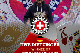 Swiss Poker Open: Jiří Heidtke druhý za €57.250, titul jede do Německa