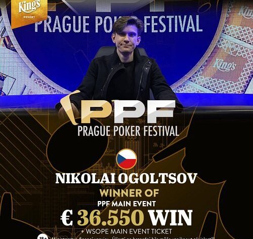 PPF €250K GTD: Martan šestý, vítězí Nikolai Ogoltsov