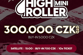 RS Brno: Mini High Roller s garancí 300.000 Kč v úterý