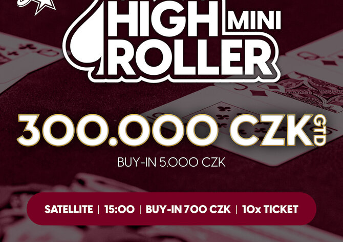 RS Brno: Mini High Roller s garancí 300.000 Kč v úterý