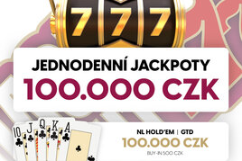 RS Plzeň: Čtvrteční Jackpot Night v Casinu Area Bory Plzeň s jackpoty 100K okořeněná pokerem 