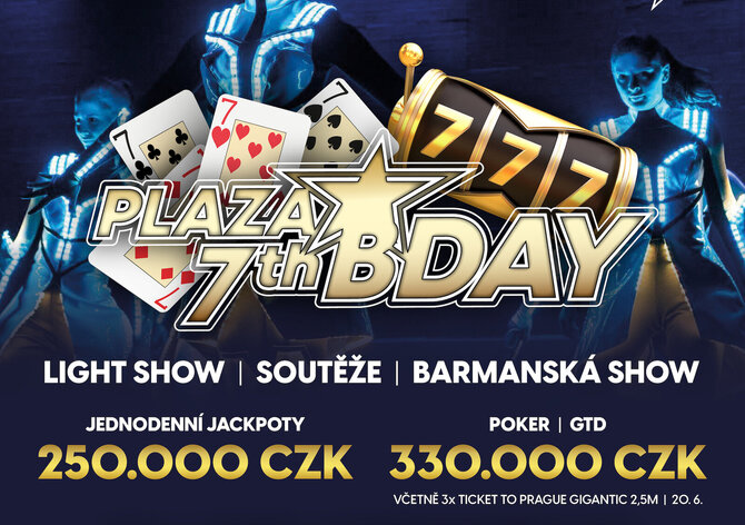 RS Plzeň: Casino Plzeň Plaza oslaví sedmé narozeniny s letním půl milionem pro vás!