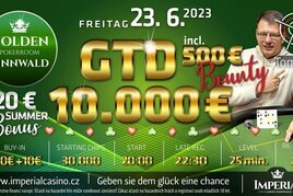 Cínovec: V pátek si v Imperialu zahrajete minimálně o €10K, jednochipová kvalda za €10
