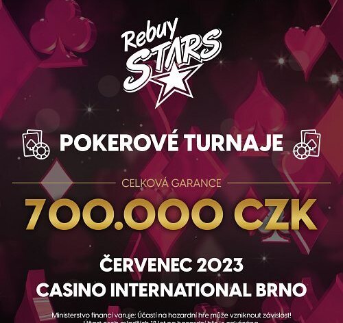 RS Brno: Turnaje až o 300.000 Kč v Rebuy Stars v Brně vždy v úterý od 18:00 hodin! 