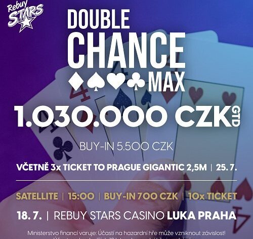 RS Luka: Garance 1.030.000 korun s jedním re-entry v Double Chance MAX v úterý na Lukách