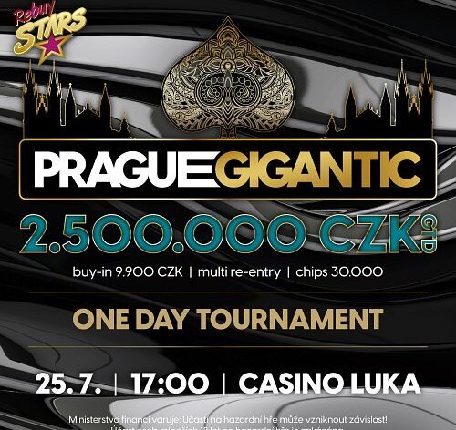 RS Luka: Prague Gigantic 25. července o 2.500.000 Kč! Přes 30 ticketů čeká v turnajích i satelitech!