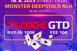 Srpen v Petrovicích: V polovině měsíce Monster Deepstack €15K GTD