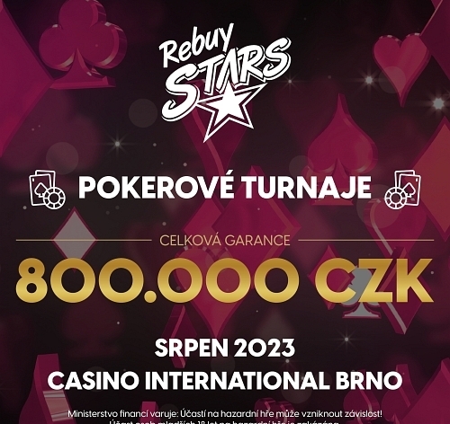 Na turnajích v brněnském Rebuy Stars během srpna minimálně o 800.000 korun! 