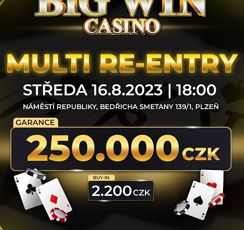 Big Win 250K GTD: Už dnes v Plzni 100K starting stack a 25min levely