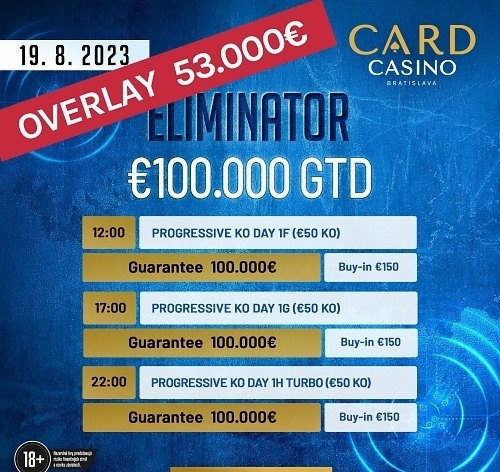 Card Bratislava: Eliminátoru €100K GTD hrozí masivní overlay. Ovlivní to zbývající flighty?