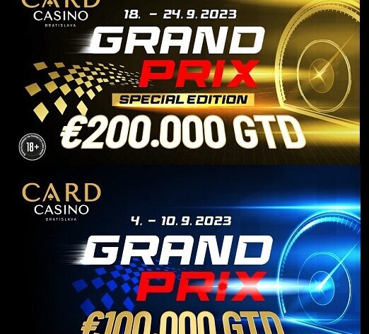 Card: Září bude ve znamení Grand Prix. Připravte se na dvojnásobnou akci s €300.000 GTD!