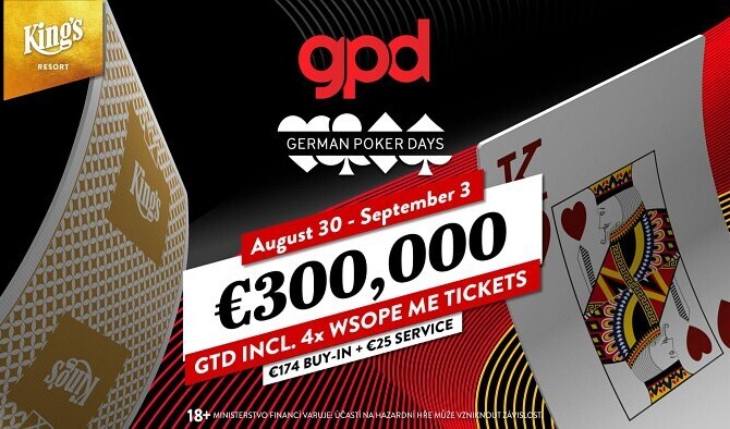 Německé pokerové dny: Za €199 o €300.000 GTD!