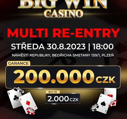 Big Win 200K GTD: Už dnes v Plzni 100K starting stack a 25min levely