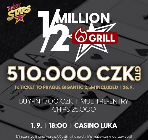 RS Luka: Poker o 510.000 Kč s grilováním na pražských Lukách už tento pátek!