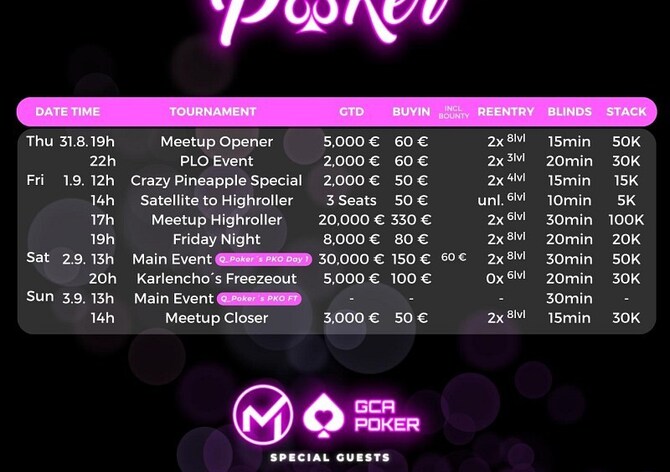 MeetUp Poker: V Aši začátek září o více než €70K GTD!