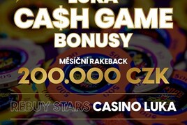RS Luka: Luka Cash Game s Rakebackem 200.000 korun nebo odměnami za High Hand!