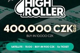RS Brno: High Roller v brněnském Rebuy Stars Casinu garantuje 400.000 Kč už v úterý 19. září!