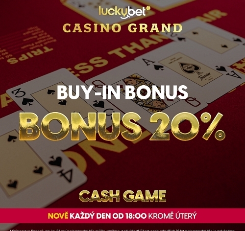 Vydělej tisíce na cash game bonusech na NLH i PLO v LuckyBet Casinu Grand Brno!