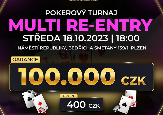 Big Win: Nenechte si dnes v Plzni ujít poker event o 100.000 Kč
