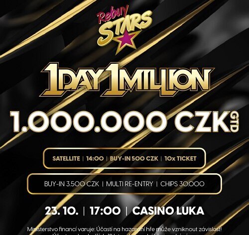 RS Luka: Milionová garance v jednodenním speciálu 1 Day 1 Million už v pondělí na Lukách!