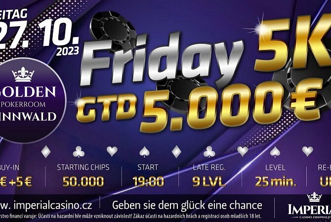 Cínovec: V pátek si v Imperialu zahrajete minimálně o €5K