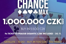 RS Luka: Double Chance MAX s garancí 1.000.000 korun a pouze jedno povolené re-entry!