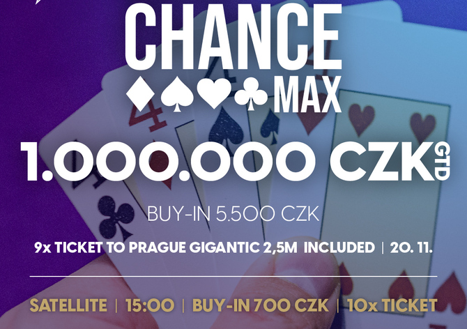 RS Luka: Double Chance MAX s garancí 1.000.000 korun a pouze jedno povolené re-entry!