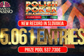 Banco Bratislava: Main Event PPC registruje 5.061 entries a prizepool €537.730