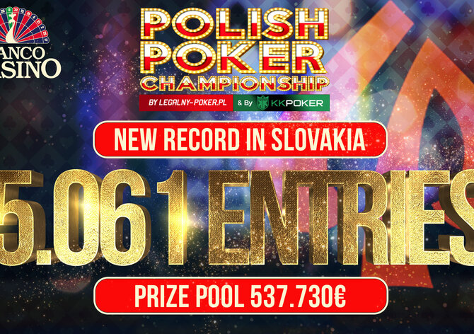 Banco Bratislava: Main Event PPC registruje 5.061 entries a prizepool €537.730