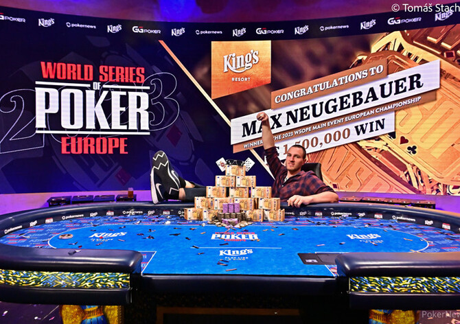 Skvělý hero call na závěr a Neugebauer je šampionem Main Eventu WSOPE 2023!