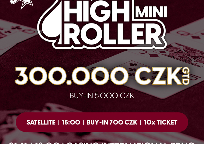 Rebuy Stars Brno: MINI High Roller o 300.000 Kč už 21. listopadu