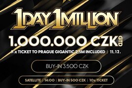 Úterní večer za milion v RS Luka: 1 Day 1 Million garantuje 1.000.000 Kč!