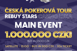 RS Luka: Main Event ČPT o 1.000.000 Kč v pátek 1. prosince, kvalda za 500 Kč