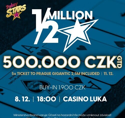 RS Luka: Oblíbený pokerový speciál 1/2 Million už v pátek na Lukách!