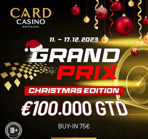 Card Bratislava: Předvánoční Grand Prix €100K GTD láká na snížený buy-in