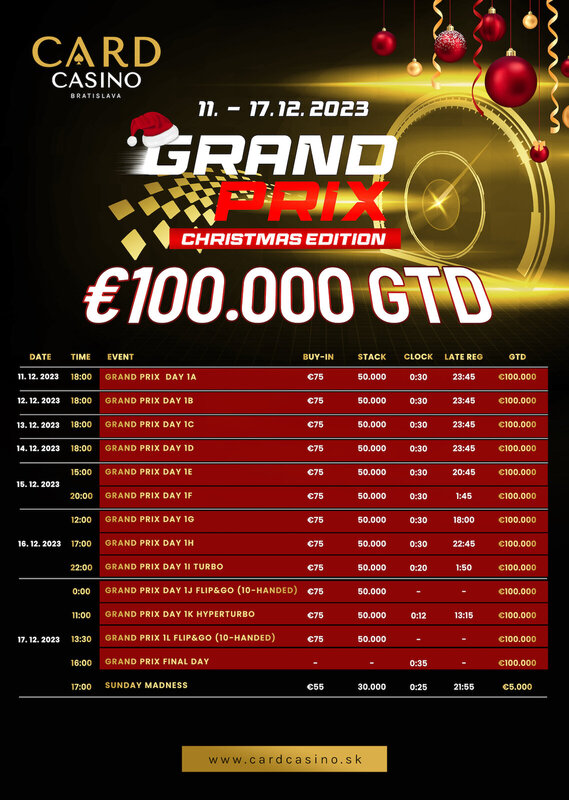 gp christams schedule