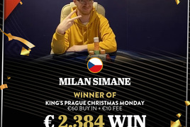 Hilton: Vánoční pondělí ovládl Milan Šimáně, dnes o €20K GTD