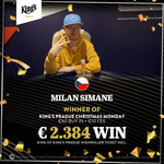 Hilton: Vánoční pondělí ovládl Milan Šimáně, dnes o €20K GTD