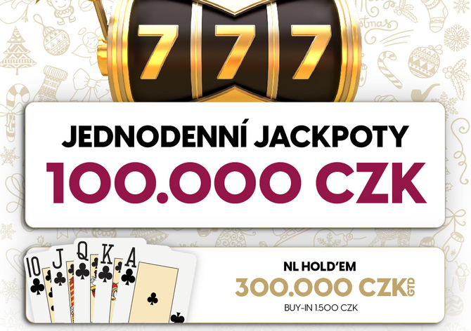 RS Plzeň: Xmas Jackpot Night v Plzni o 400.000 Kč! Turnaj za 300K i lístky do 200K JUMBO!