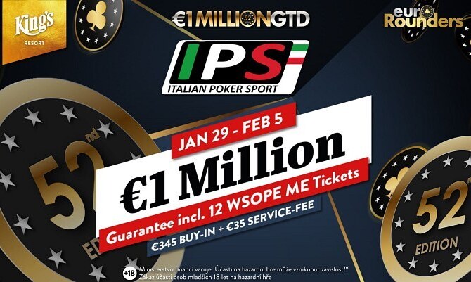 Italové vezou do King&#039;s znovu rekordní Main Event s garancí €1.000.000