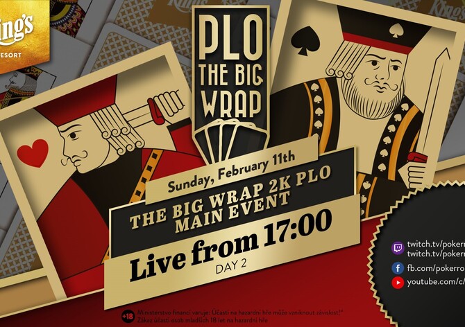 King&#039;s: Dnes den 2 Big Wrapu a finálový den NLH Mini Eventu