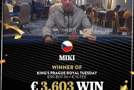King&#039;s: Páteční tři flighty GPM €500K GTD přinesly 11 českých postupů