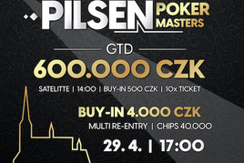 Rebuy Stars Plzeň: Pilsen Poker Masters s garancí 600K v pondělí v RS Casinu Plaza
