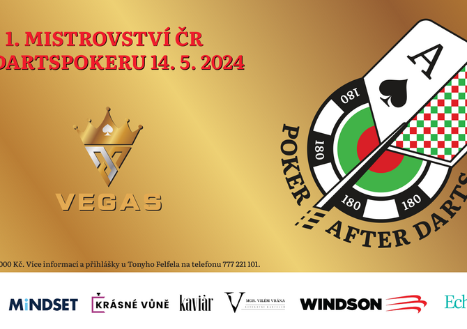 Poker after Darts: Postav se Adamu Gawlasovi v premiérovém mistrovství ČR v DartsPokeru!