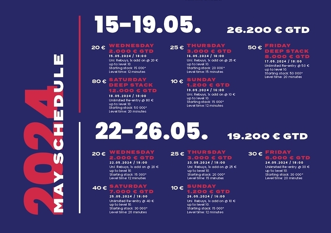 Co vás čeká v květnu v Palasino Excalibur City?